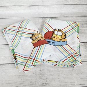 1978 Vintage Jim Davis Garfield Twin Bed Sheets Set - Flat & Fitted Sheets